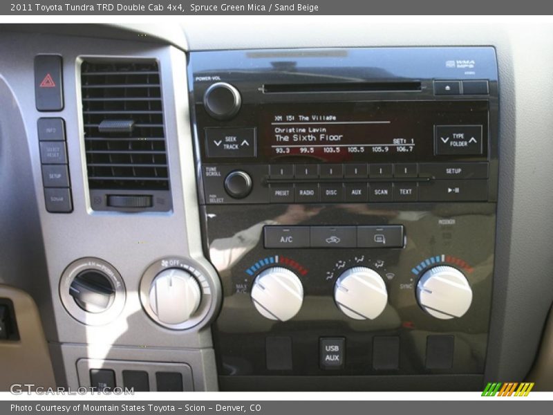 Spruce Green Mica / Sand Beige 2011 Toyota Tundra TRD Double Cab 4x4