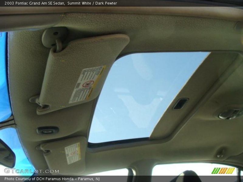 Summit White / Dark Pewter 2003 Pontiac Grand Am SE Sedan