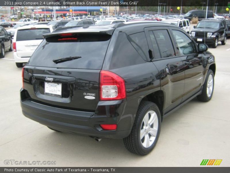 Brilliant Black Crystal Pearl / Dark Slate Gray 2011 Jeep Compass 2.4 Latitude