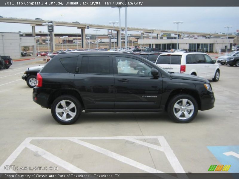 Brilliant Black Crystal Pearl / Dark Slate Gray 2011 Jeep Compass 2.4 Latitude