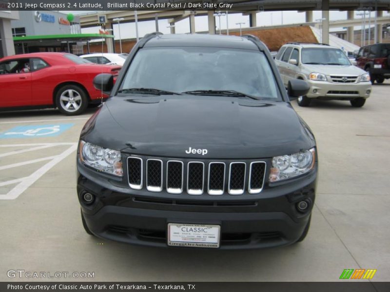 Brilliant Black Crystal Pearl / Dark Slate Gray 2011 Jeep Compass 2.4 Latitude