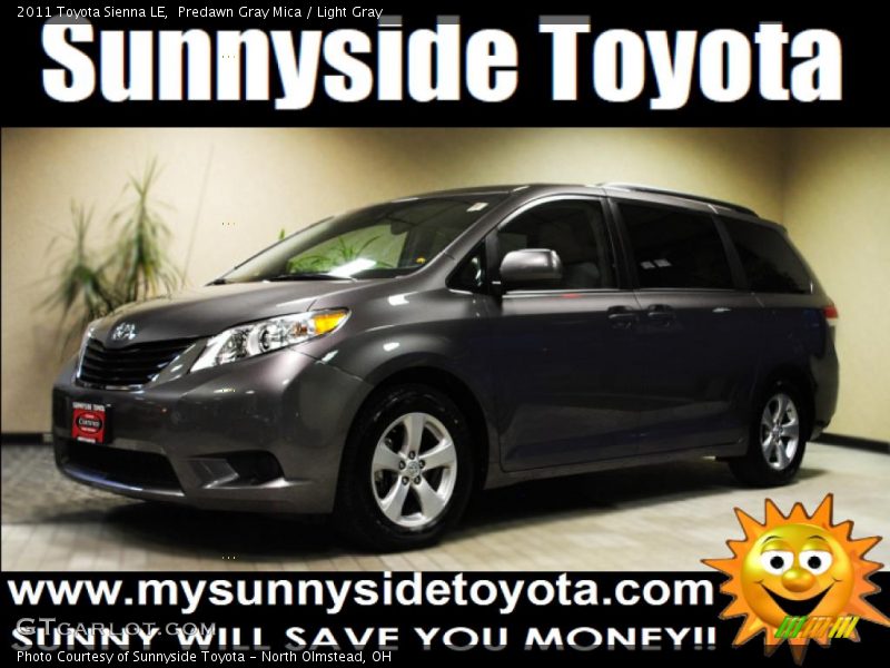 Predawn Gray Mica / Light Gray 2011 Toyota Sienna LE