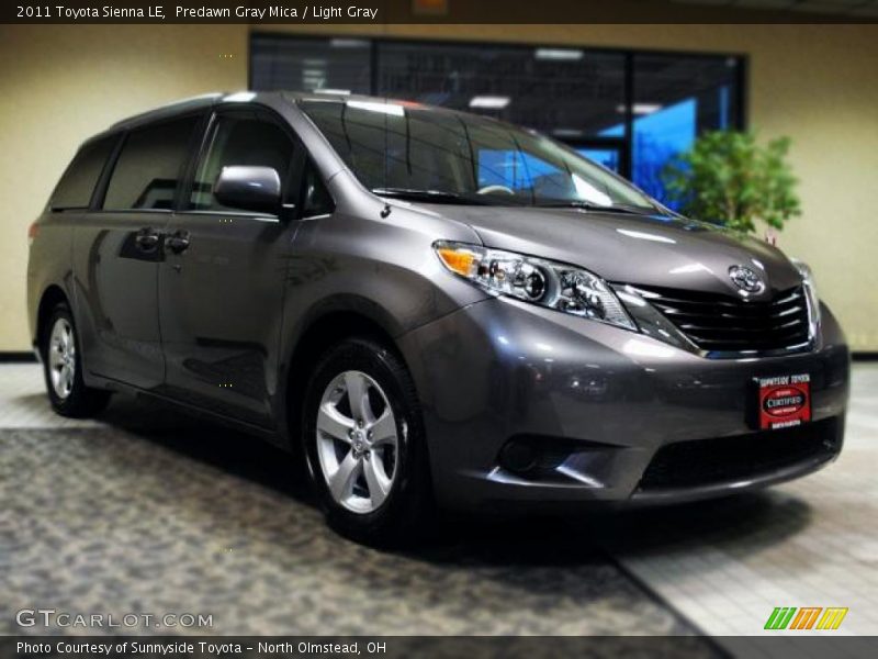 Predawn Gray Mica / Light Gray 2011 Toyota Sienna LE