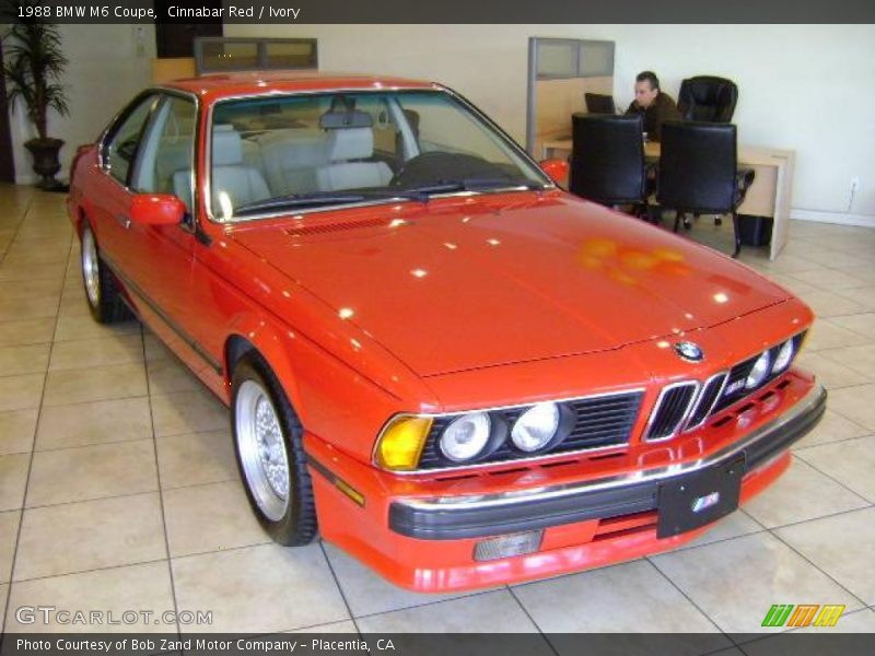 Cinnabar Red / Ivory 1988 BMW M6 Coupe