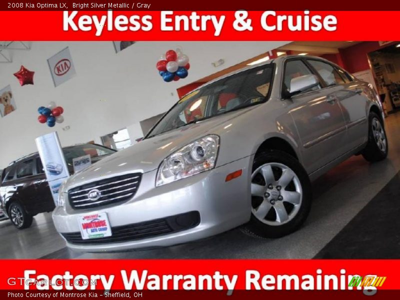 Bright Silver Metallic / Gray 2008 Kia Optima LX