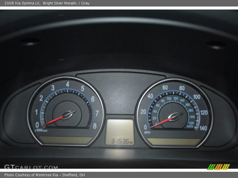 Bright Silver Metallic / Gray 2008 Kia Optima LX