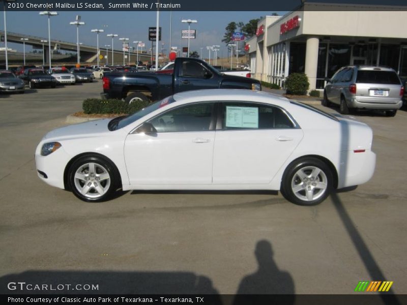 Summit White / Titanium 2010 Chevrolet Malibu LS Sedan