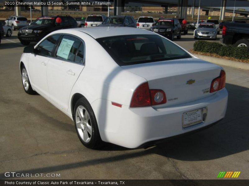 Summit White / Titanium 2010 Chevrolet Malibu LS Sedan