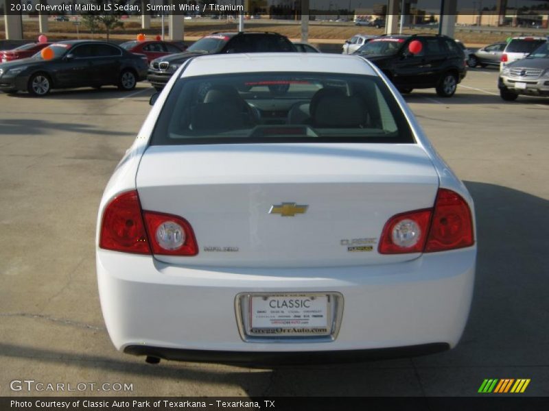 Summit White / Titanium 2010 Chevrolet Malibu LS Sedan