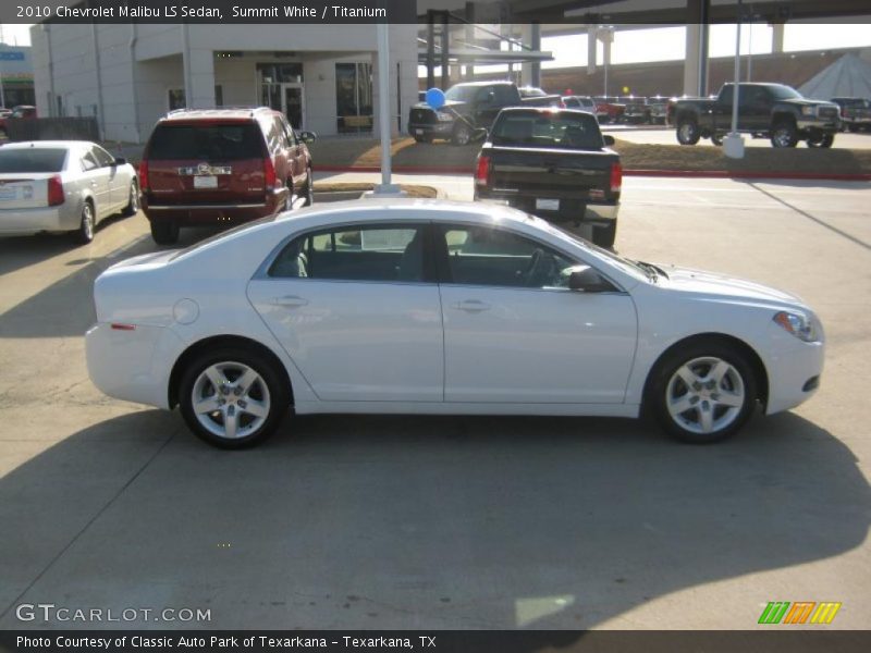 Summit White / Titanium 2010 Chevrolet Malibu LS Sedan