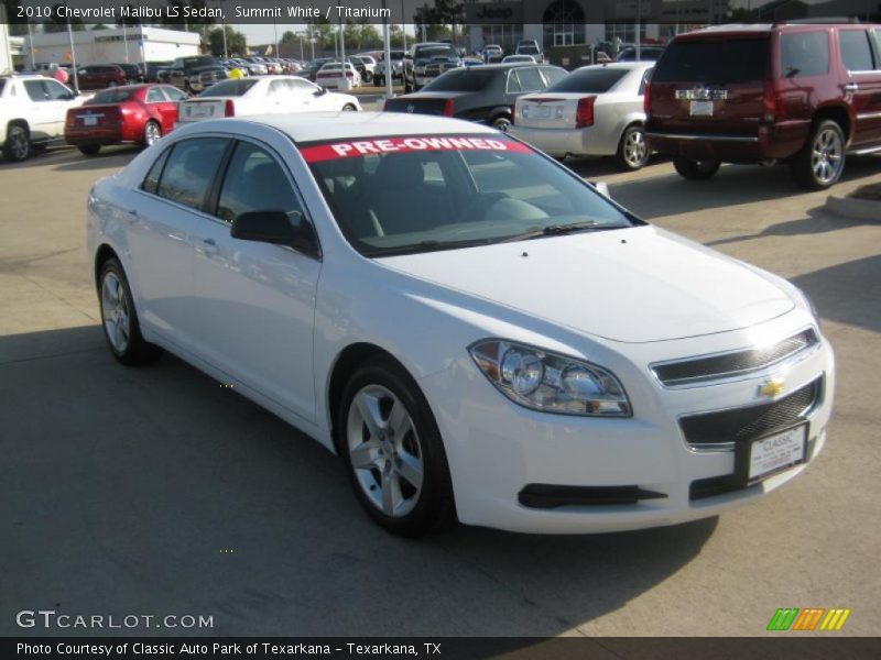Summit White / Titanium 2010 Chevrolet Malibu LS Sedan