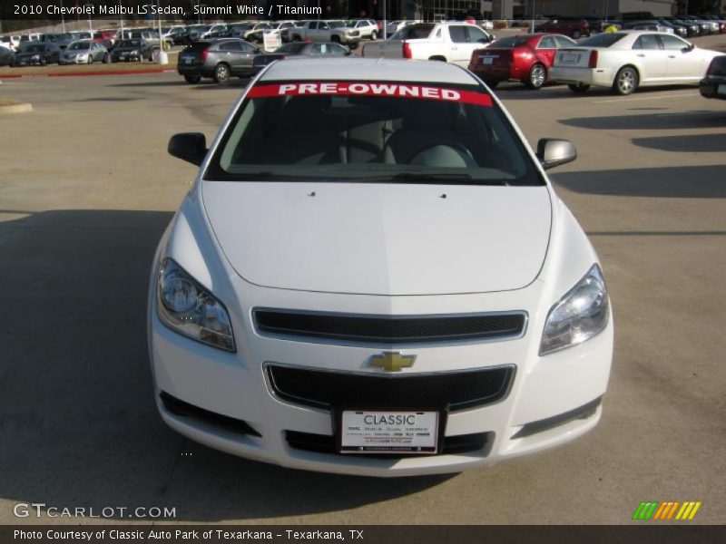 Summit White / Titanium 2010 Chevrolet Malibu LS Sedan