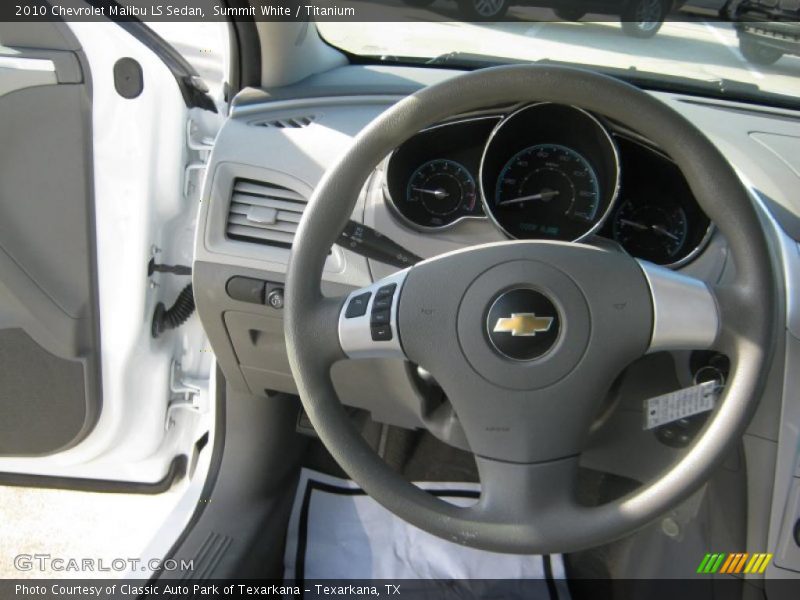 Summit White / Titanium 2010 Chevrolet Malibu LS Sedan
