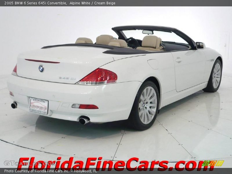 Alpine White / Cream Beige 2005 BMW 6 Series 645i Convertible
