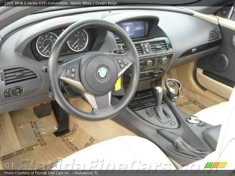 Alpine White / Cream Beige 2005 BMW 6 Series 645i Convertible