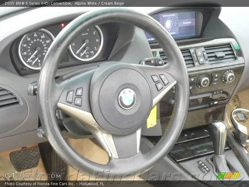 Alpine White / Cream Beige 2005 BMW 6 Series 645i Convertible