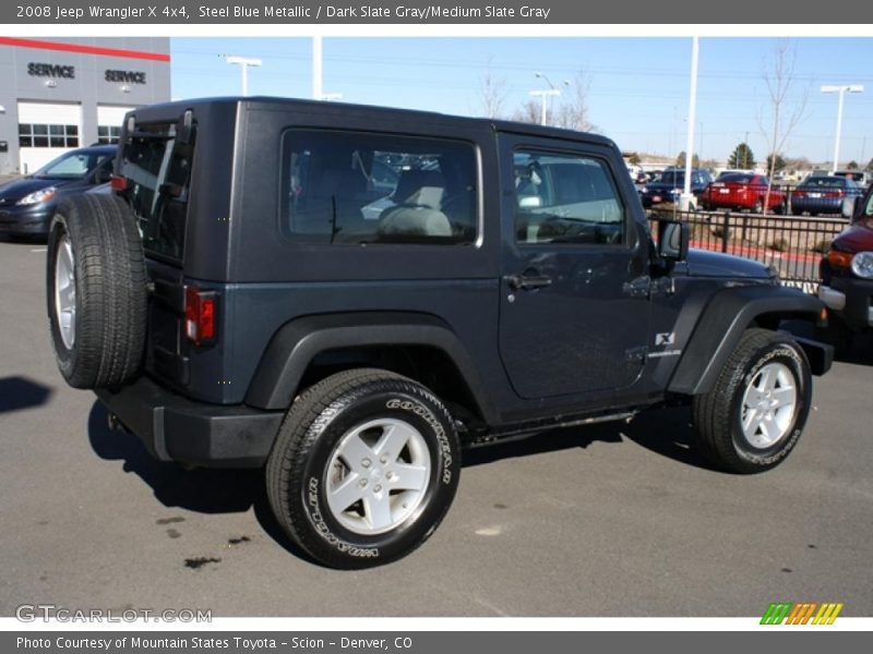 Steel Blue Metallic / Dark Slate Gray/Medium Slate Gray 2008 Jeep Wrangler X 4x4