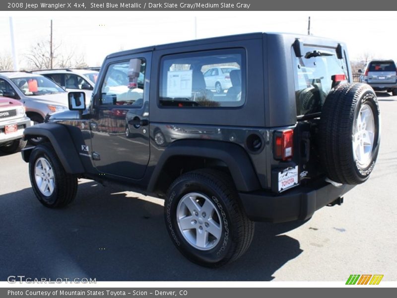 Steel Blue Metallic / Dark Slate Gray/Medium Slate Gray 2008 Jeep Wrangler X 4x4