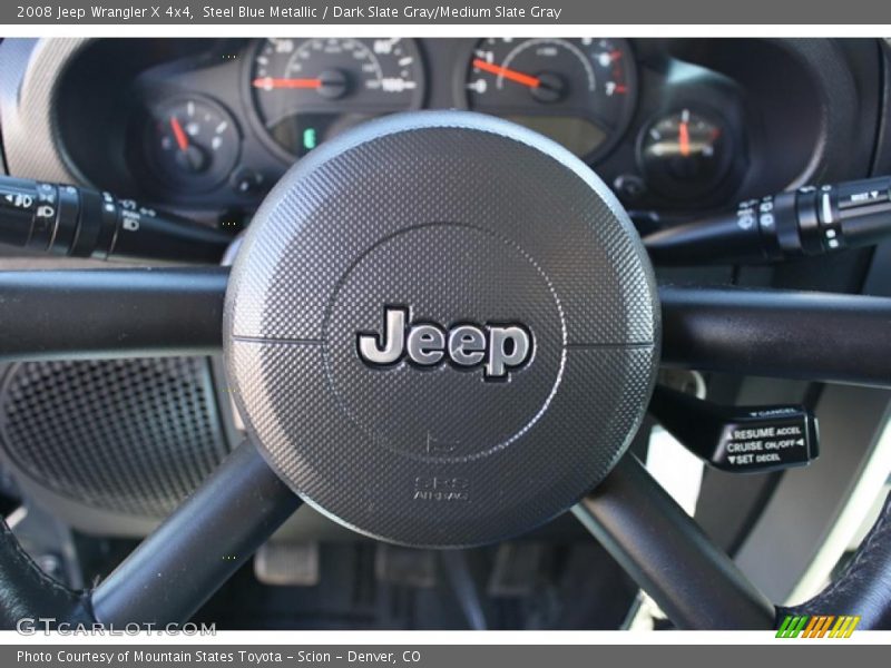 Steel Blue Metallic / Dark Slate Gray/Medium Slate Gray 2008 Jeep Wrangler X 4x4