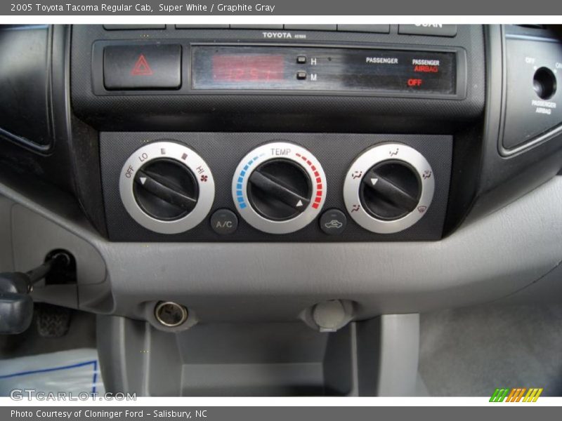 Controls of 2005 Tacoma Regular Cab