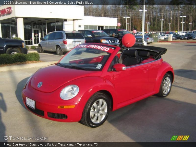 Salsa Red / Black 2008 Volkswagen New Beetle S Convertible