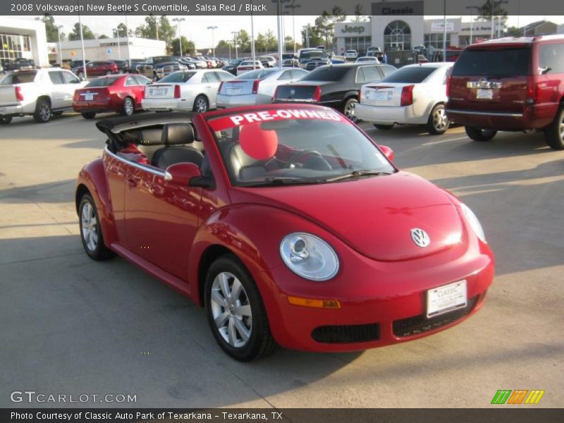Salsa Red / Black 2008 Volkswagen New Beetle S Convertible