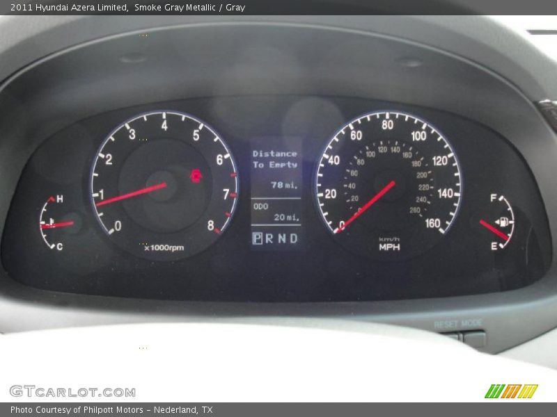  2011 Azera Limited Limited Gauges