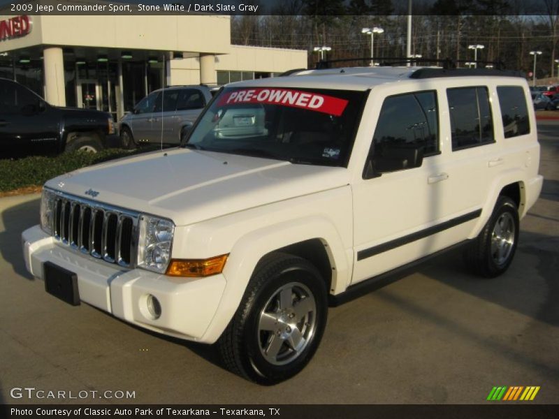 Stone White / Dark Slate Gray 2009 Jeep Commander Sport