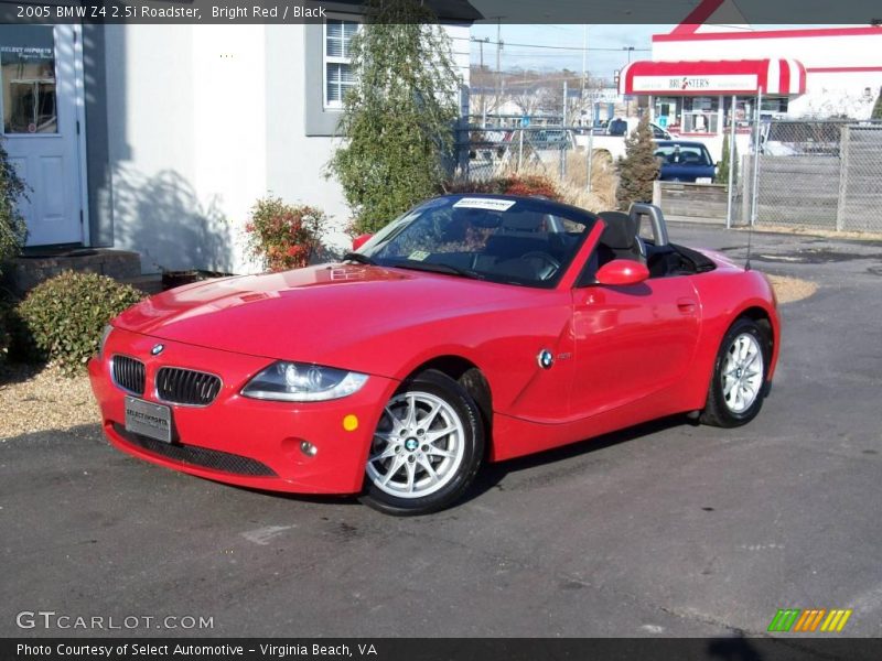 Bright Red / Black 2005 BMW Z4 2.5i Roadster
