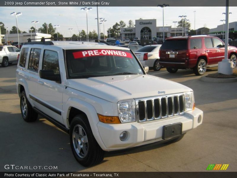 Stone White / Dark Slate Gray 2009 Jeep Commander Sport