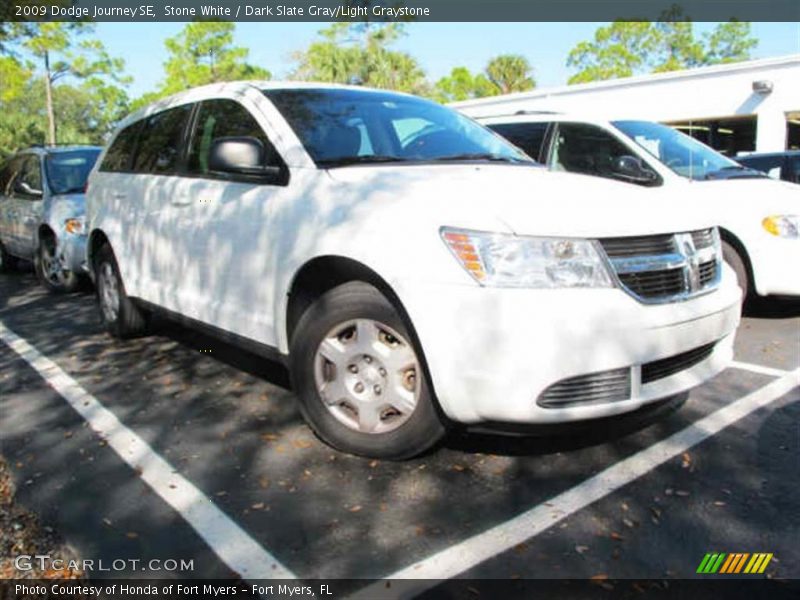 Stone White / Dark Slate Gray/Light Graystone 2009 Dodge Journey SE