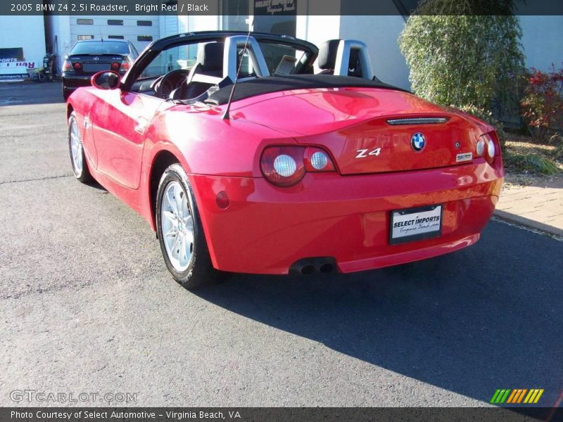 Bright Red / Black 2005 BMW Z4 2.5i Roadster