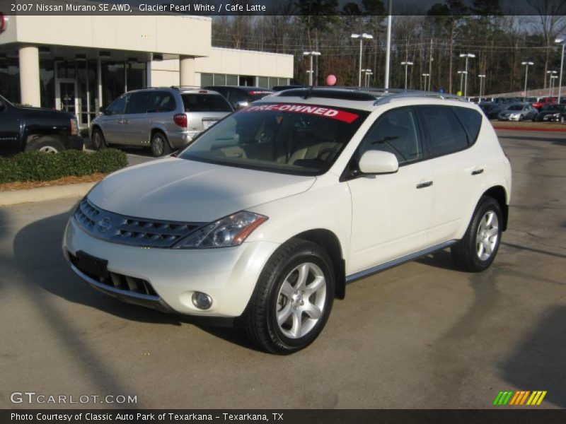 Glacier Pearl White / Cafe Latte 2007 Nissan Murano SE AWD