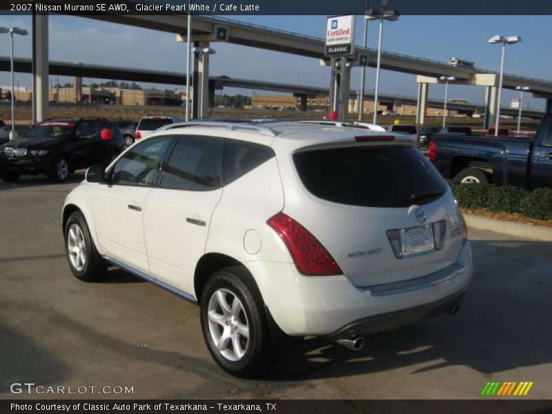 Glacier Pearl White / Cafe Latte 2007 Nissan Murano SE AWD