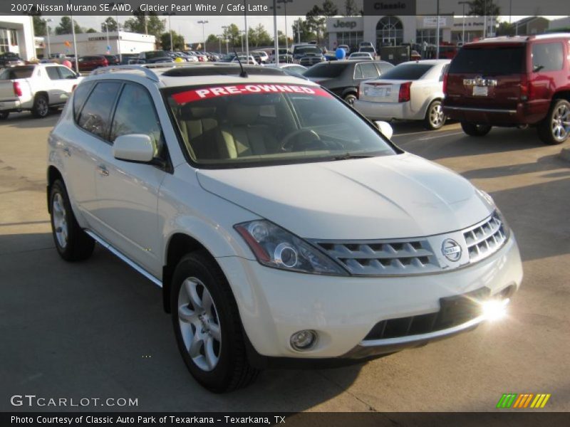 Glacier Pearl White / Cafe Latte 2007 Nissan Murano SE AWD