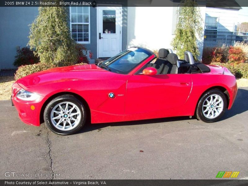 Bright Red / Black 2005 BMW Z4 2.5i Roadster