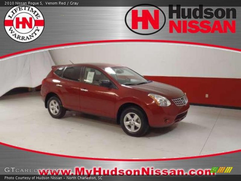 Venom Red / Gray 2010 Nissan Rogue S