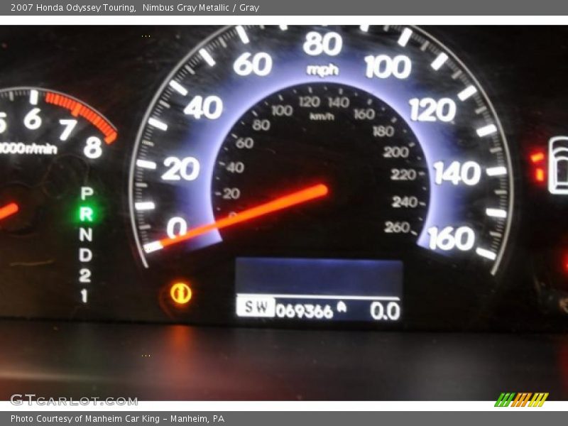 Nimbus Gray Metallic / Gray 2007 Honda Odyssey Touring
