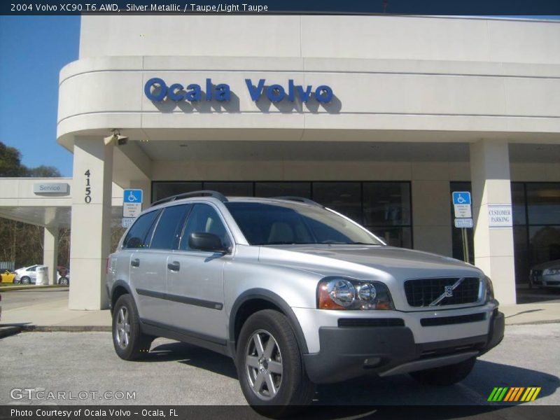 Silver Metallic / Taupe/Light Taupe 2004 Volvo XC90 T6 AWD