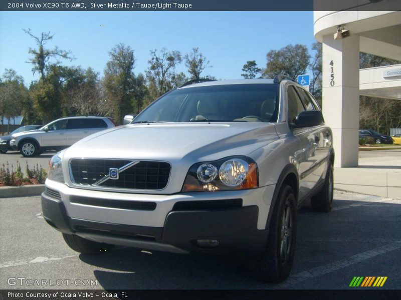 Silver Metallic / Taupe/Light Taupe 2004 Volvo XC90 T6 AWD