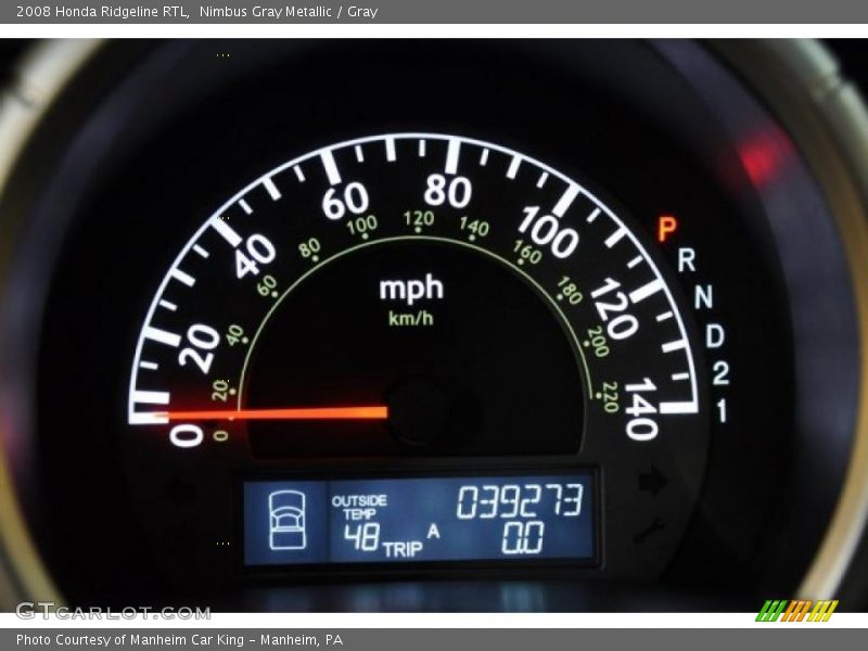 Nimbus Gray Metallic / Gray 2008 Honda Ridgeline RTL