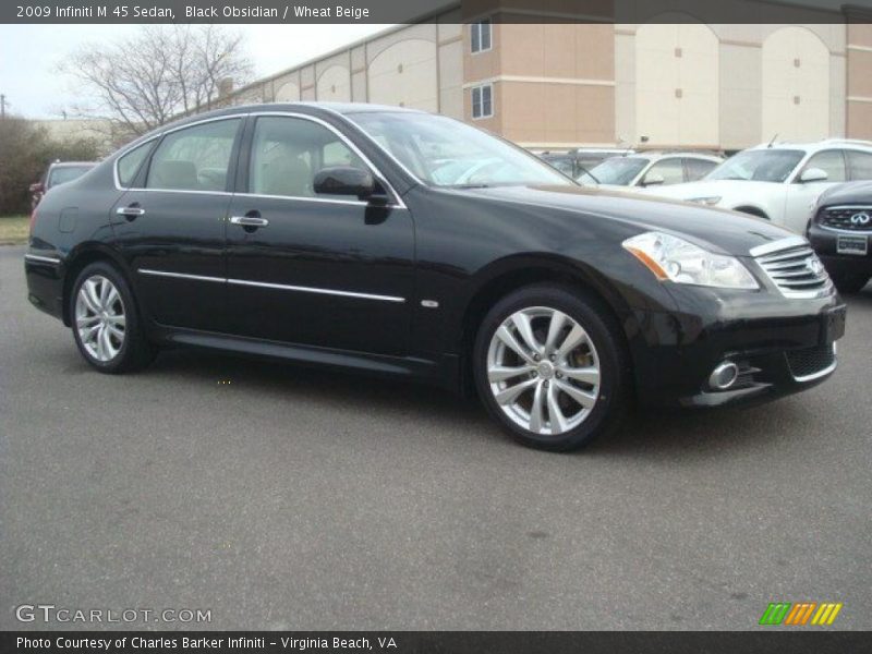Black Obsidian / Wheat Beige 2009 Infiniti M 45 Sedan
