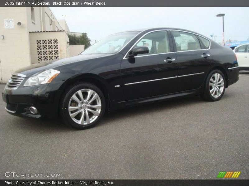 Black Obsidian / Wheat Beige 2009 Infiniti M 45 Sedan