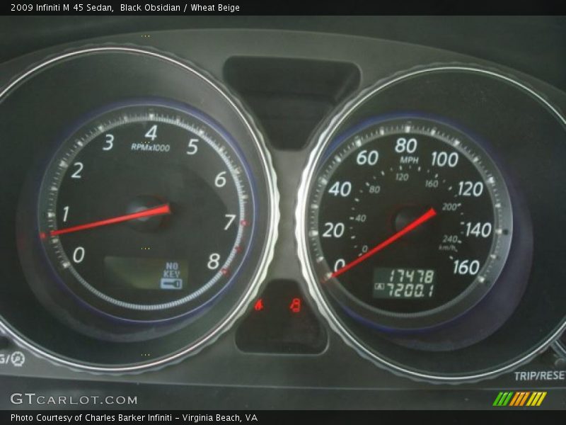 Black Obsidian / Wheat Beige 2009 Infiniti M 45 Sedan