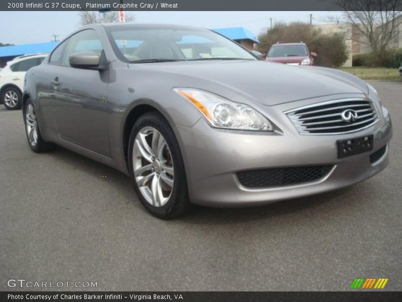 Platinum Graphite Gray / Wheat 2008 Infiniti G 37 Coupe