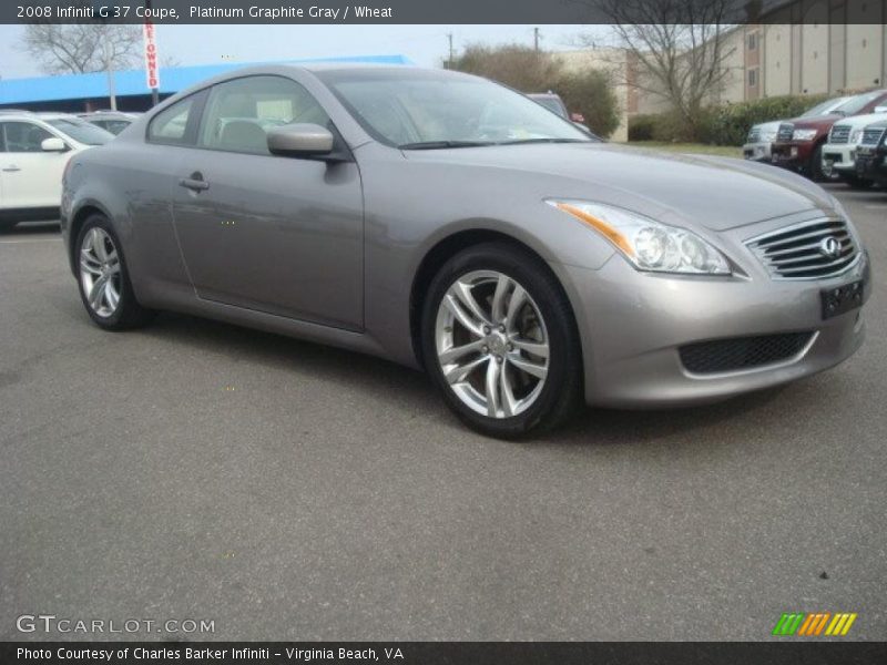 Platinum Graphite Gray / Wheat 2008 Infiniti G 37 Coupe
