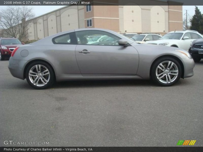 Platinum Graphite Gray / Wheat 2008 Infiniti G 37 Coupe