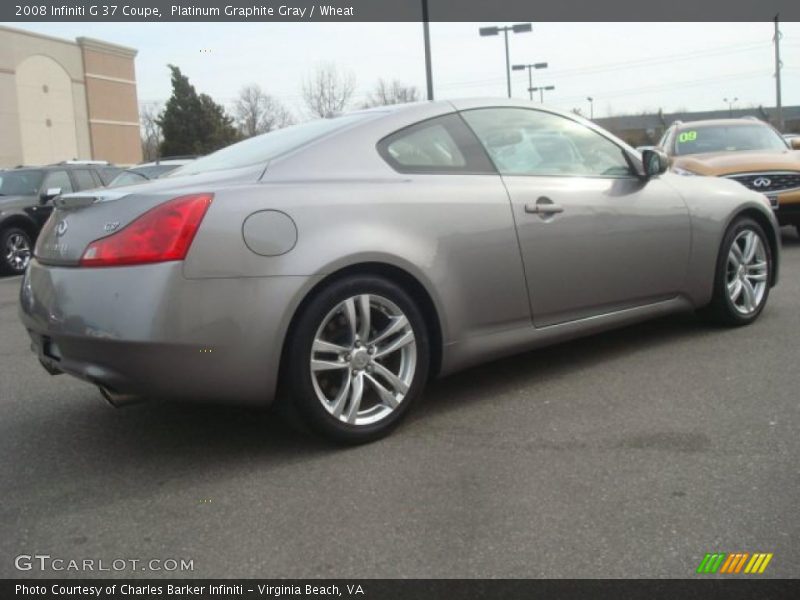 Platinum Graphite Gray / Wheat 2008 Infiniti G 37 Coupe