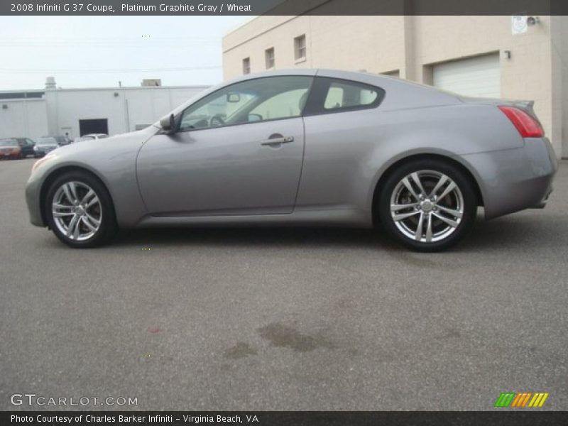 Platinum Graphite Gray / Wheat 2008 Infiniti G 37 Coupe