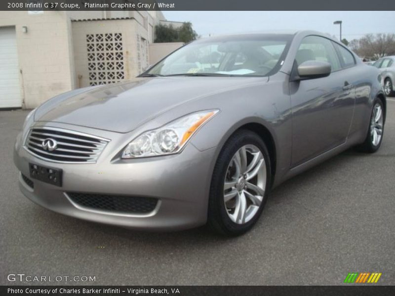 Platinum Graphite Gray / Wheat 2008 Infiniti G 37 Coupe